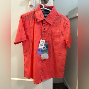 Boys coral button down shirt